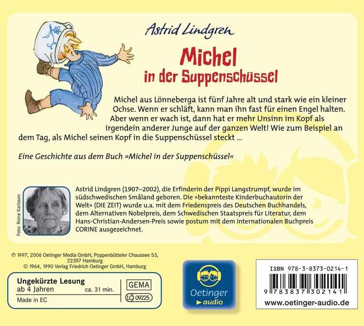 Produktbild: Michel aus L&ouml;nneberga 1. Michel in der Suppensch&uuml;ssel. H&ouml;rbuchklassiker