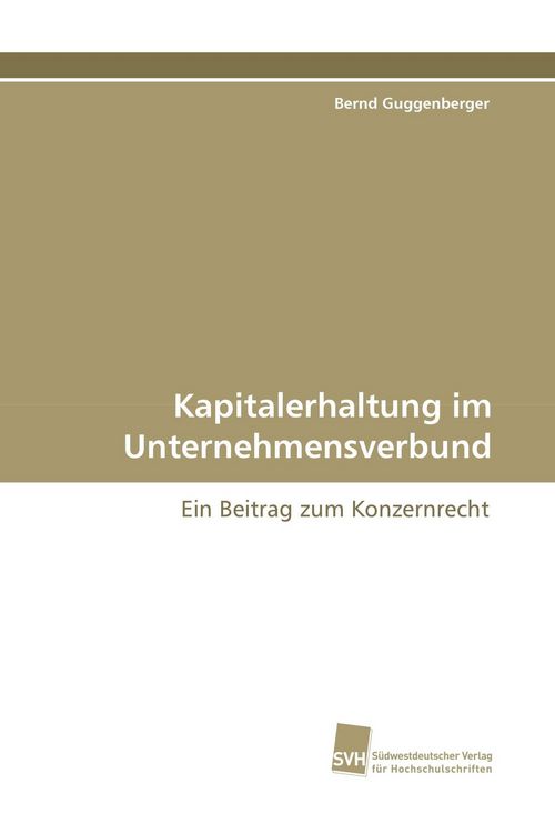 Produktbild: Kapitalerhaltung im Unternehmensverbund