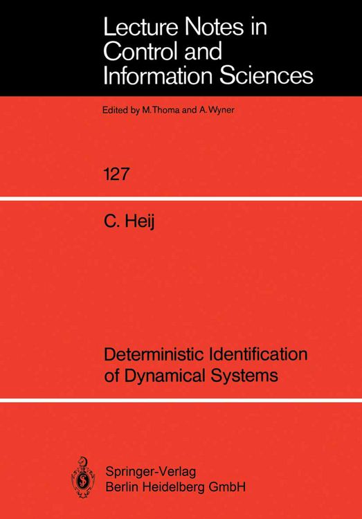 Produktbild: Deterministic Identification of Dynamical Systems