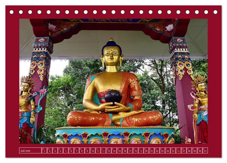 Produktbild: Buddhas & Bhodisattvas (Tischkalender 2026 DIN A5 quer), CALVENDO Monatskalender
