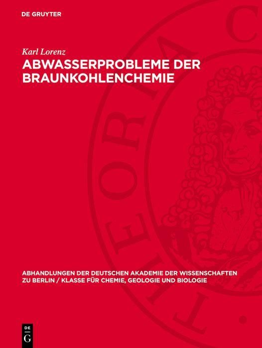Produktbild: Abwasserprobleme der Braunkohlenchemie