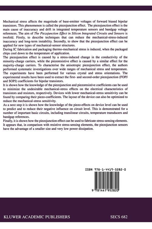 Produktbild: The Piezojunction Effect in Silicon Integrated Circuits and Sensors