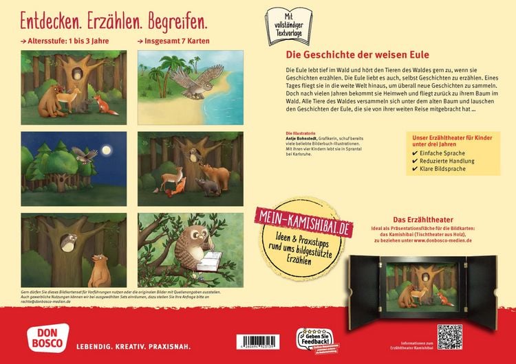 Produktbild: Die Geschichte der weisen Eule. Kamishibai Bildkartenset