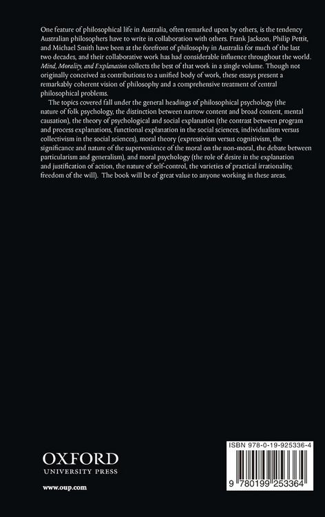 Produktbild: Mind, Morality, and Explanation