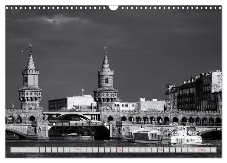 Produktbild: Berliner Ansichten in Schwarz und Wei&szlig; (Wandkalender 2026 DIN A3 quer), CALVENDO Monatskalender