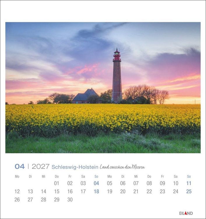 Produktbild: Schleswig-Holstein Postkartenkalender 2027 - Land zwischen den Meeren