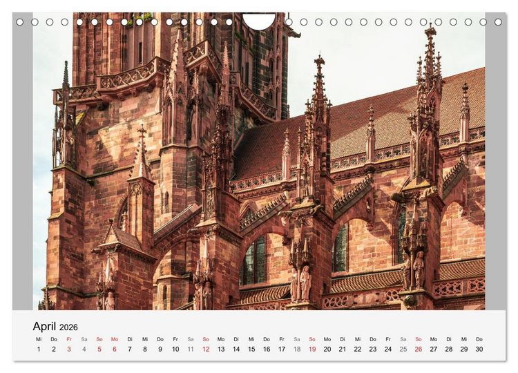 Produktbild: Freiburg im Breisgau. Malerische Stadt am Rande des Schwarzwaldes (Wandkalender 2026 DIN A4 quer), CALVENDO Monatskalender