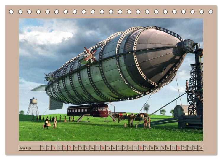 Produktbild: Steampunk Ferien (Tischkalender 2026 DIN A5 quer), CALVENDO Monatskalender
