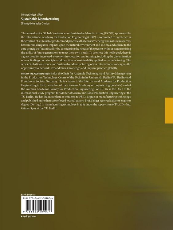 Produktbild: Sustainable Manufacturing
