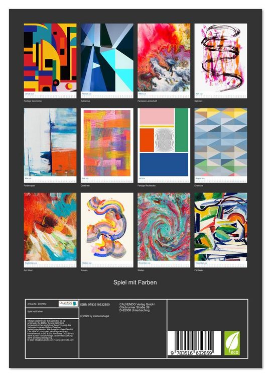 Produktbild: Spiel mit Farben (Wandkalender 2026 DIN A4 hoch), CALVENDO Monatskalender