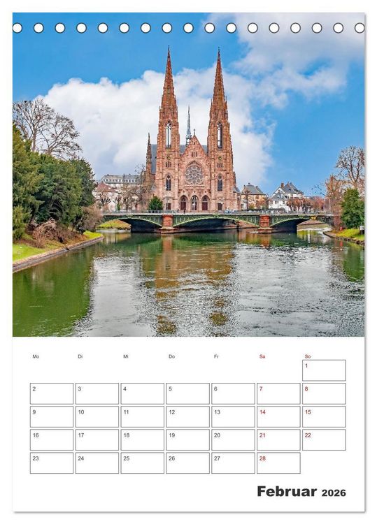 Produktbild: Stra&szlig;burg - Urlaubsplaner (Tischkalender 2026 DIN A5 hoch), CALVENDO Monatskalender