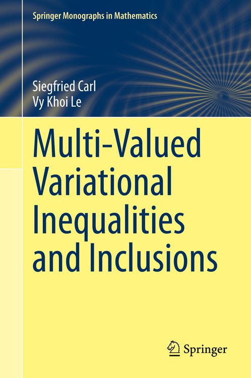 Produktbild: Multi-Valued Variational Inequalities and Inclusions