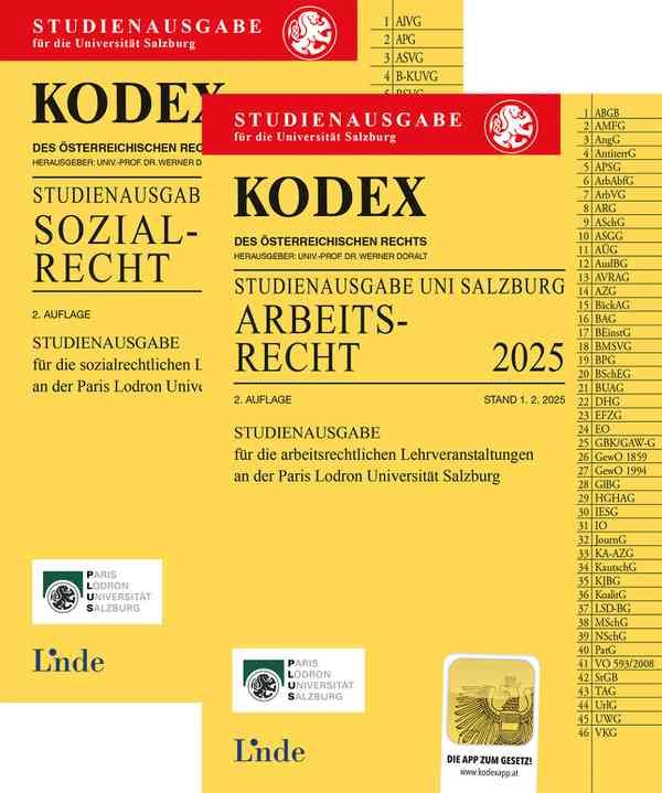 Produktbild: KODEX-Paket Studienausgabe Arbeits- und Sozialrecht Salzburg 2025