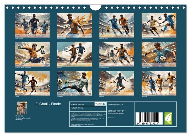 Produktbild: Fu&szlig;ball - Finale (Wandkalender 2026 DIN A4 quer), CALVENDO Monatskalender