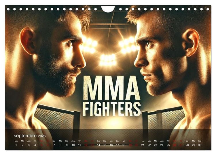 Produktbild: MMA - Mixed Martial Arts France (Calendrier mural 2026 DIN A4 vertical), CALVENDO calendrier mensuel