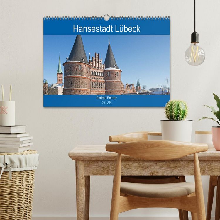 Produktbild: Hansestadt L&uuml;beck / Geburtstagskalender (Wandkalender 2026 DIN A3 quer), CALVENDO Monatskalender