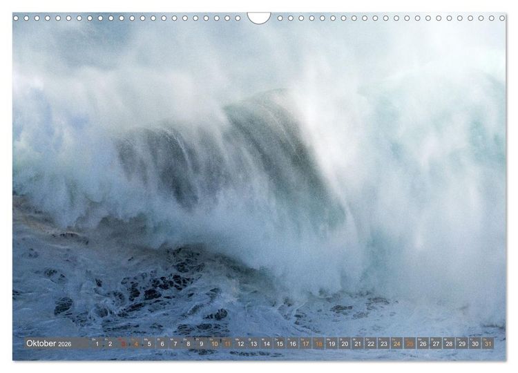 Produktbild: OCEAN POWER - Die Riesenwellen von Nazar&eacute; (Wandkalender 2026 DIN A3 quer), CALVENDO Monatskalender