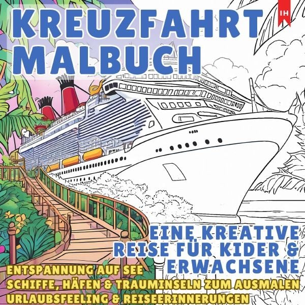 Produktbild: Kreuzfahrt Ausmalbuch - Eine Kreative Reise f&uuml;r Kinder und Erwachsene (Entspannung auf See)