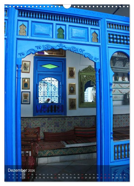 Produktbild: Sidi bou Sa&iuml;d - Die blaue Stadt Tunesiens (Wandkalender 2026 DIN A3 hoch), CALVENDO Monatskalender