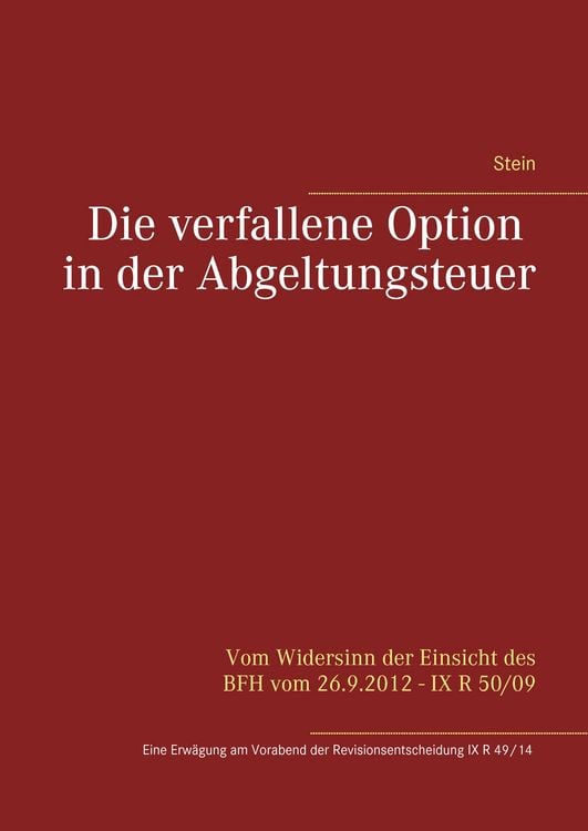 Produktbild: Die verfallene Option in der Abgeltungsteuer