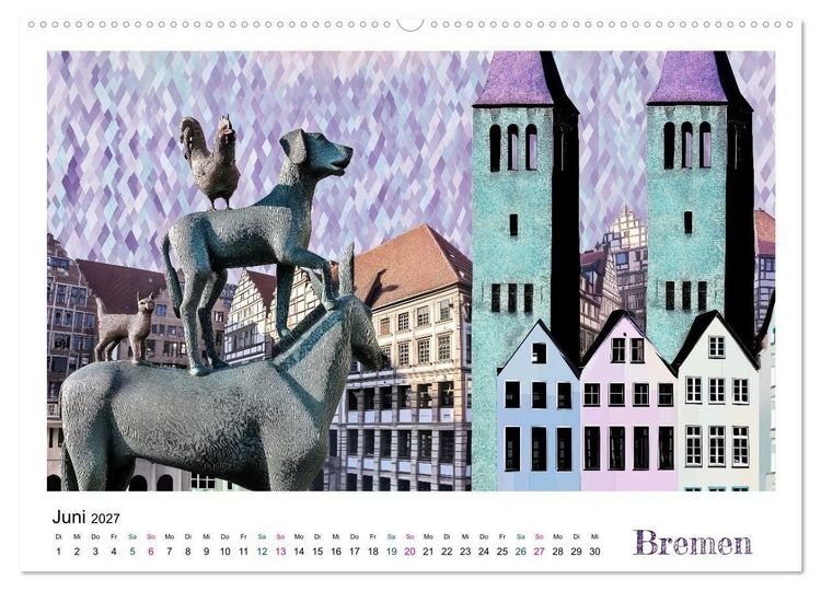 Produktbild: Stadtvisionen (Wandkalender 2027 DIN A2 quer), CALVENDO Monatskalender