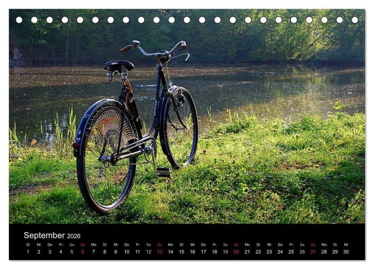 Produktbild: Mit dem Fahrrad durch 2026 (Tischkalender 2026 DIN A5 quer), CALVENDO Monatskalender