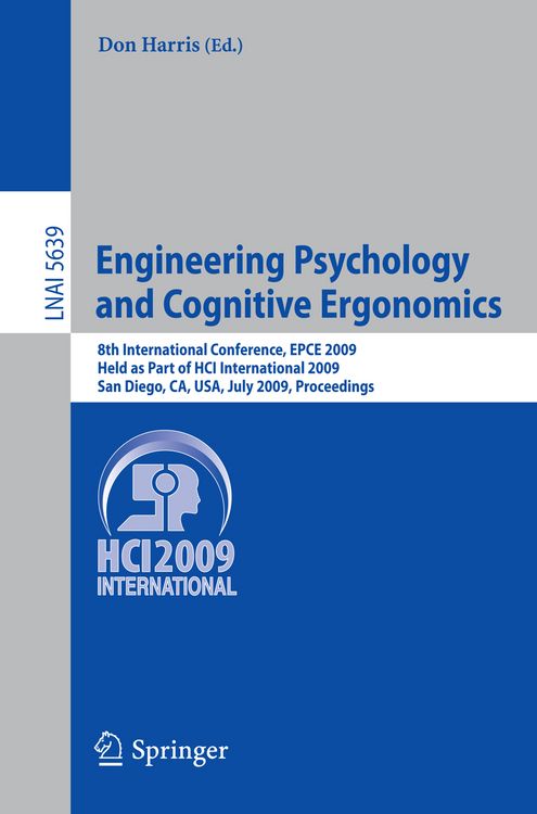 Produktbild: Engineering Psychology and Cognitive Ergonomics