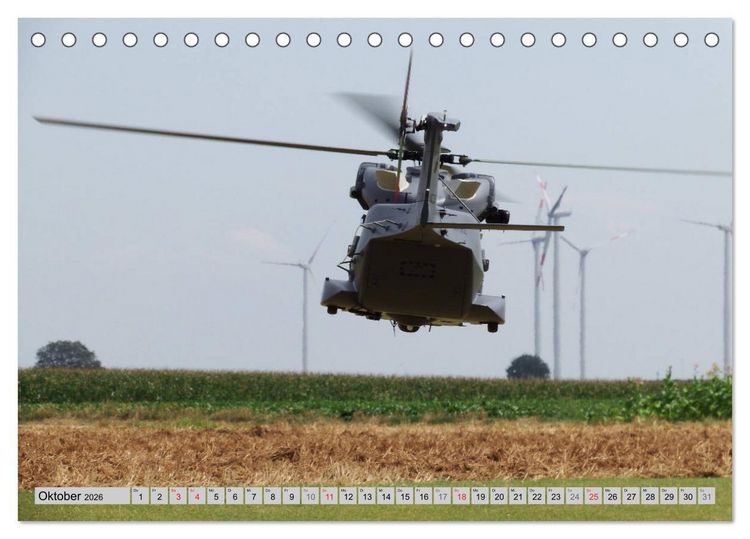 Produktbild: Semiscale-Modellhubschrauber (Tischkalender 2026 DIN A5 quer), CALVENDO Monatskalender