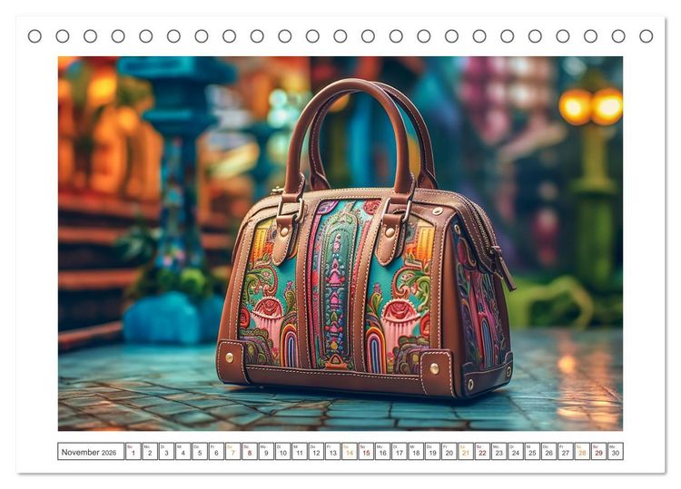 Produktbild: Moderne Handtaschen (Tischkalender 2026 DIN A5 quer), CALVENDO Monatskalender