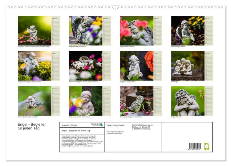 Produktbild: Engel - Begleiter f&uuml;r jeden Tag (Wandkalender 2026 DIN A2 quer), CALVENDO Monatskalender