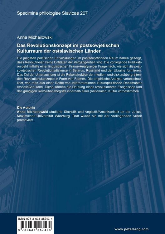 Produktbild: Das Revolutionskonzept im postsowjetischen Kulturraum der ostslavischen Laender