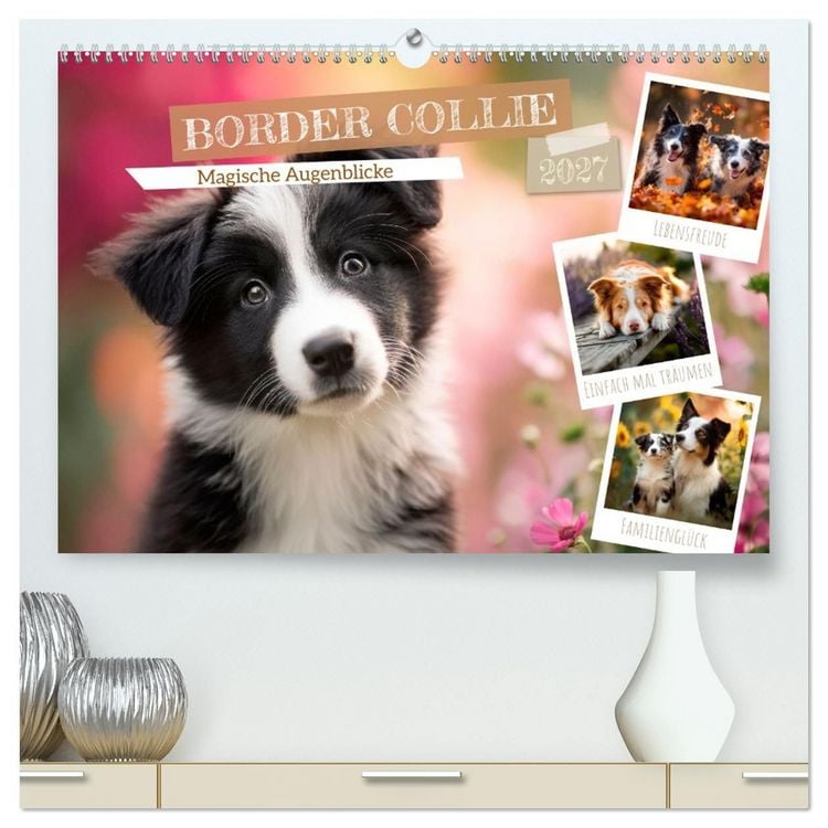 Produktbild: Border Collie - Magische Augenblicke (hochwertiger Premium Wandkalender 2027 DIN A2 quer), Kunstdruck in Hochglanz