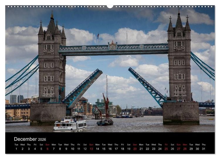 Produktbild: A Journey through the United Kingdom (High Quality Premium Wall Calendar 2026 DIN A2 landscape),CALVENDO 12 Month Wall Calendar