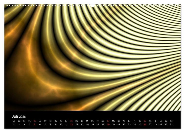 Produktbild: Fraktale Welten 2 (hochwertiger Premium Wandkalender 2026 DIN A2 quer), Kunstdruck in Hochglanz