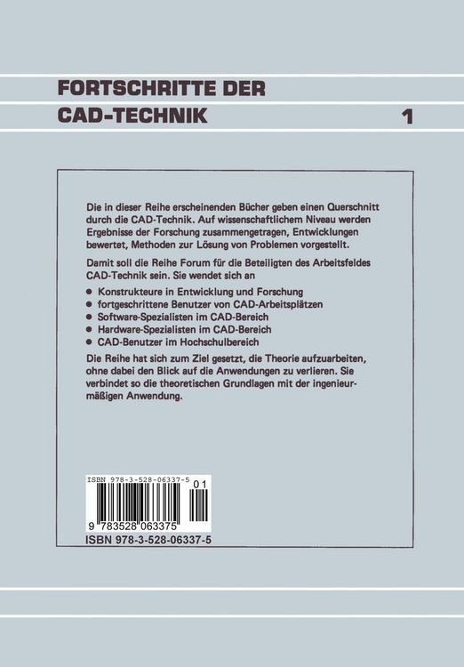 Produktbild: Rechnerunterst&uuml;tzte Gestaltung und Darstellung Dreidimensionaler technischer Gebilde mit beliebig geformten Oberfl&auml;chen