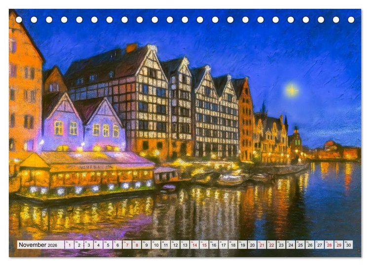 Produktbild: Danzig entdecken - Sehensw&uuml;rdigkeiten der polnischen Hansestadt (Tischkalender 2026 DIN A5 quer), CALVENDO Monatskalender