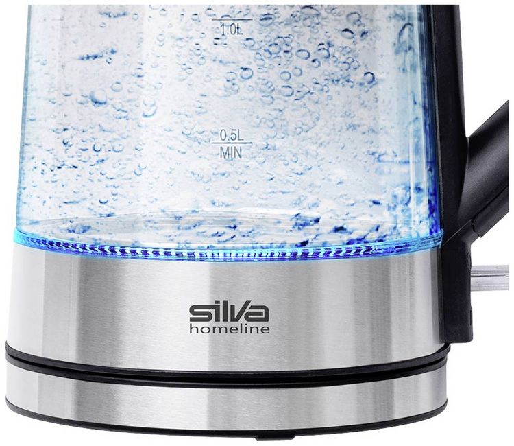 Produktbild: Silva Homeline KL-G 2007 Wasserkocher Silber, Schwarz Fassungsverm&ouml;gen: 1.7l