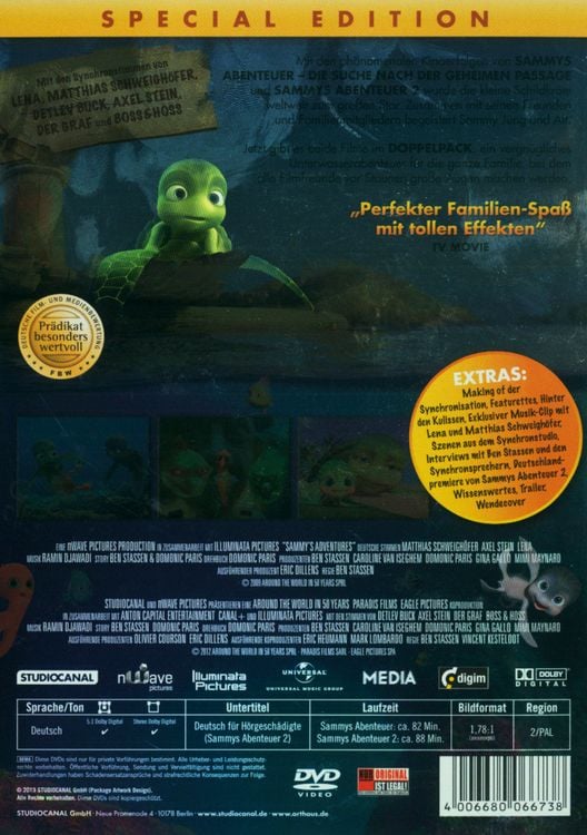 Produktbild: Sammys Abenteuer 1 & 2 [SE] [2 DVDs]