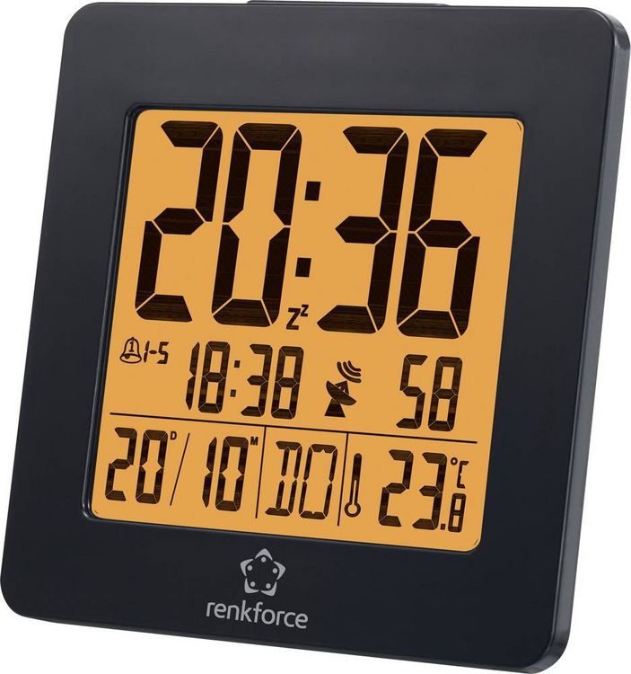 Produktbild: Renkforce 1383425 Funk Wecker Schwarz Alarmzeiten 2