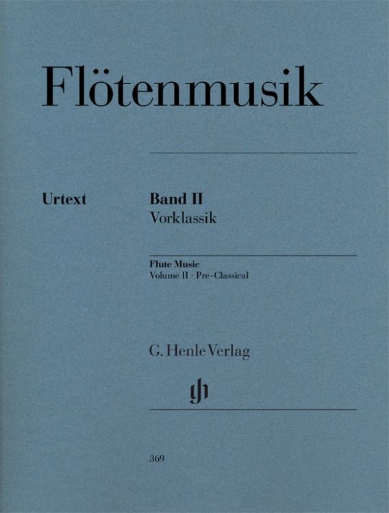 Bild vom Artikel Flötenmusik (Auswahlband) - Flötenmusik – Band II, Vorklassik vom Autor Ernst-Günter Heinemann