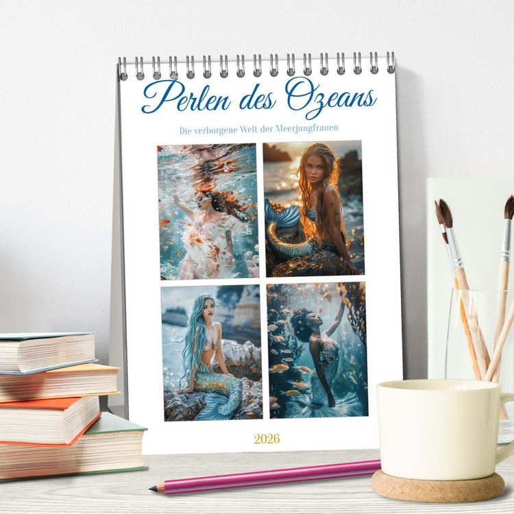 Produktbild: Perlen des Ozeans (Tischkalender 2026 DIN A5 hoch), CALVENDO Monatskalender