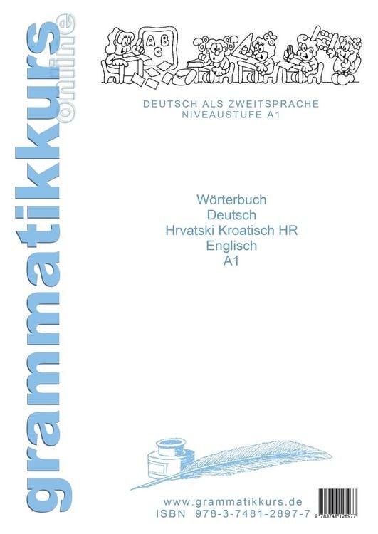 Produktbild: W&ouml;rterbuch Deutsch - KROATISCH- Englisch Niveau A1