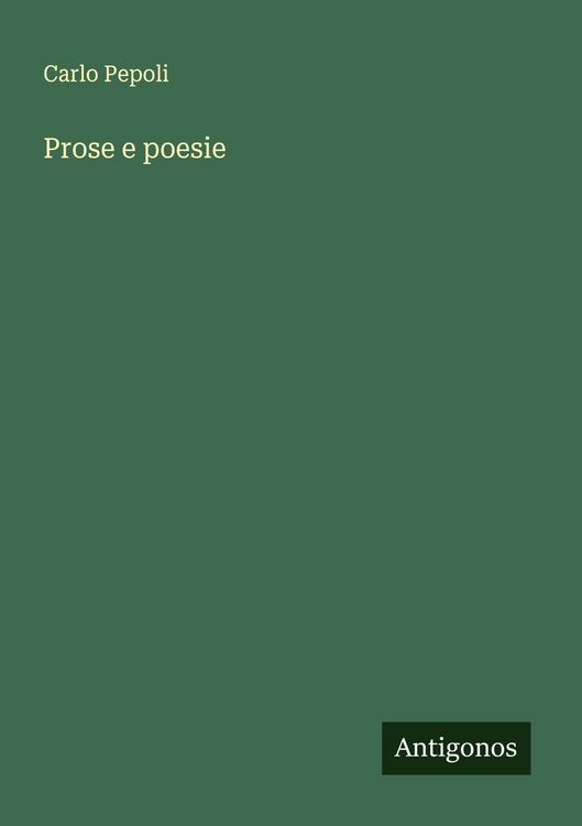 Produktbild: Prose e poesie