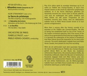 Produktbild: Stravinsky: Le Sacre du printemps - E&ouml;tv&ouml;s: "Alham