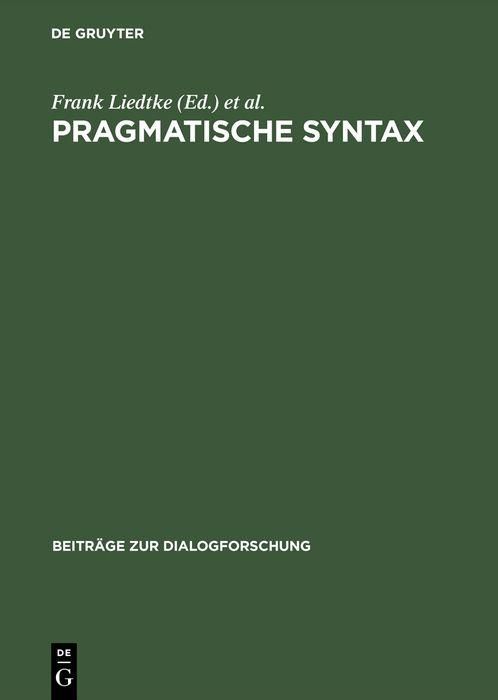 Produktbild: Pragmatische Syntax