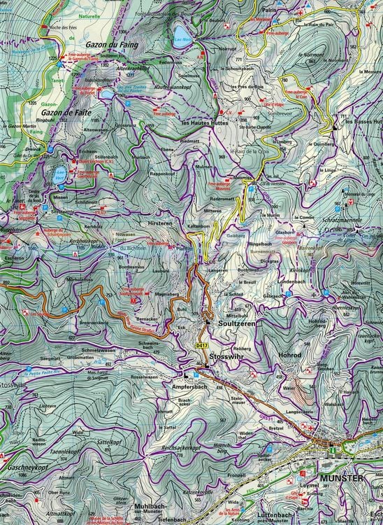 Produktbild: K&uuml;mmerly+Frey Outdoorkarte Vogesen / Vosges, Le Hohneck 1:35.000