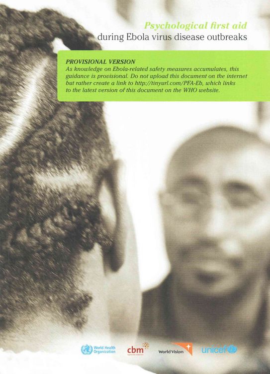 Produktbild: Psychological First Aid During Ebola Virus Disease Outbreaks