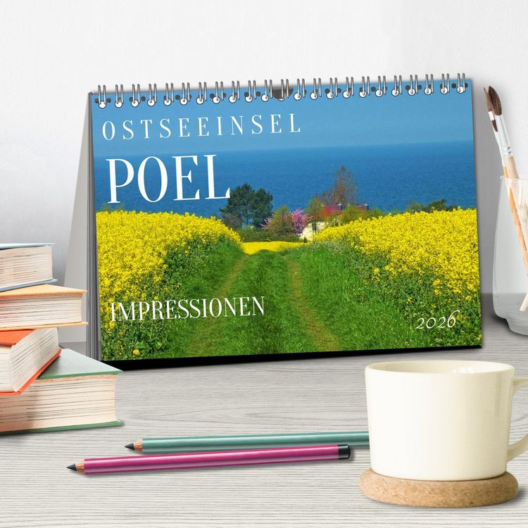 Produktbild: Ostseeinsel Poel - K&uuml;stenimpressionen (Tischkalender 2026 DIN A5 quer), CALVENDO Monatskalender