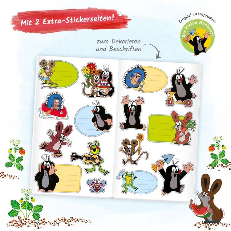 Produktbild: Tr&ouml;tsch Der kleine Maulwurf Ausmalbuch mit Stickern