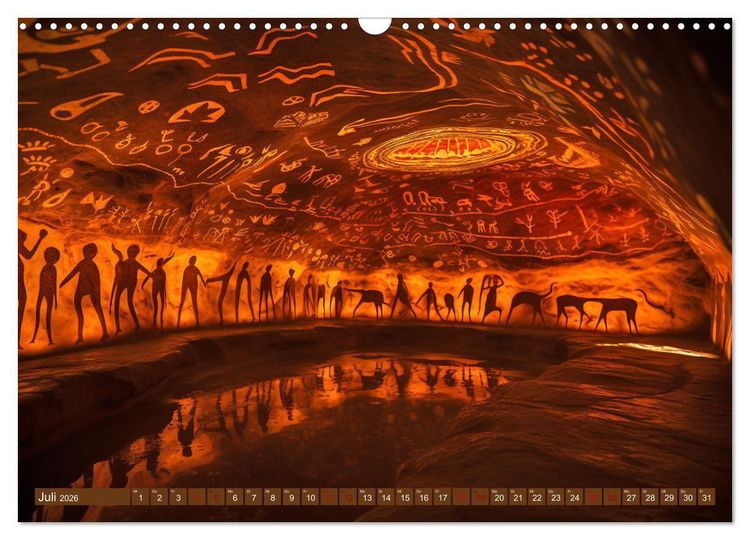 Produktbild: Steinzeit Galerie (Wandkalender 2026 DIN A3 quer), CALVENDO Monatskalender